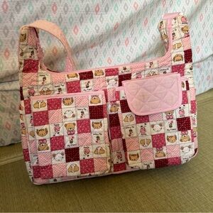 Pink Quilted Crossbody Bag